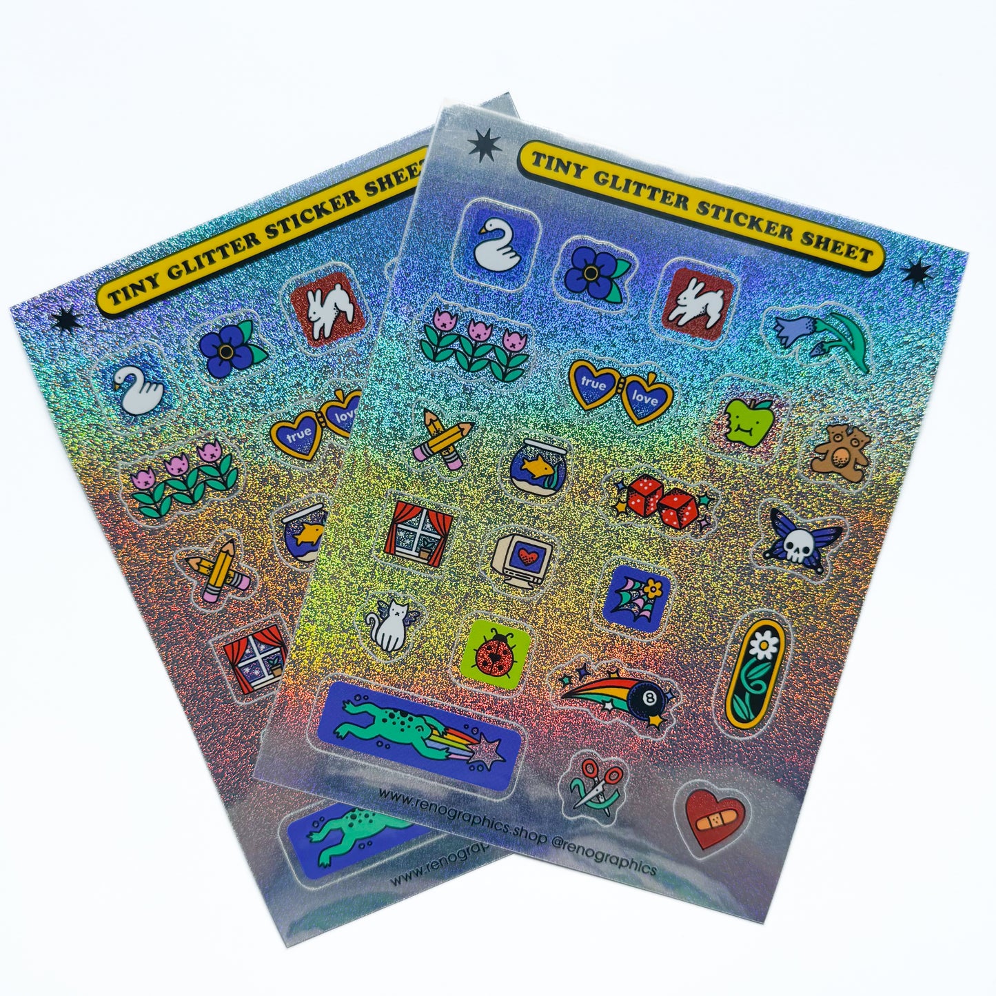 TINY GLITTER STICKER SHEET
