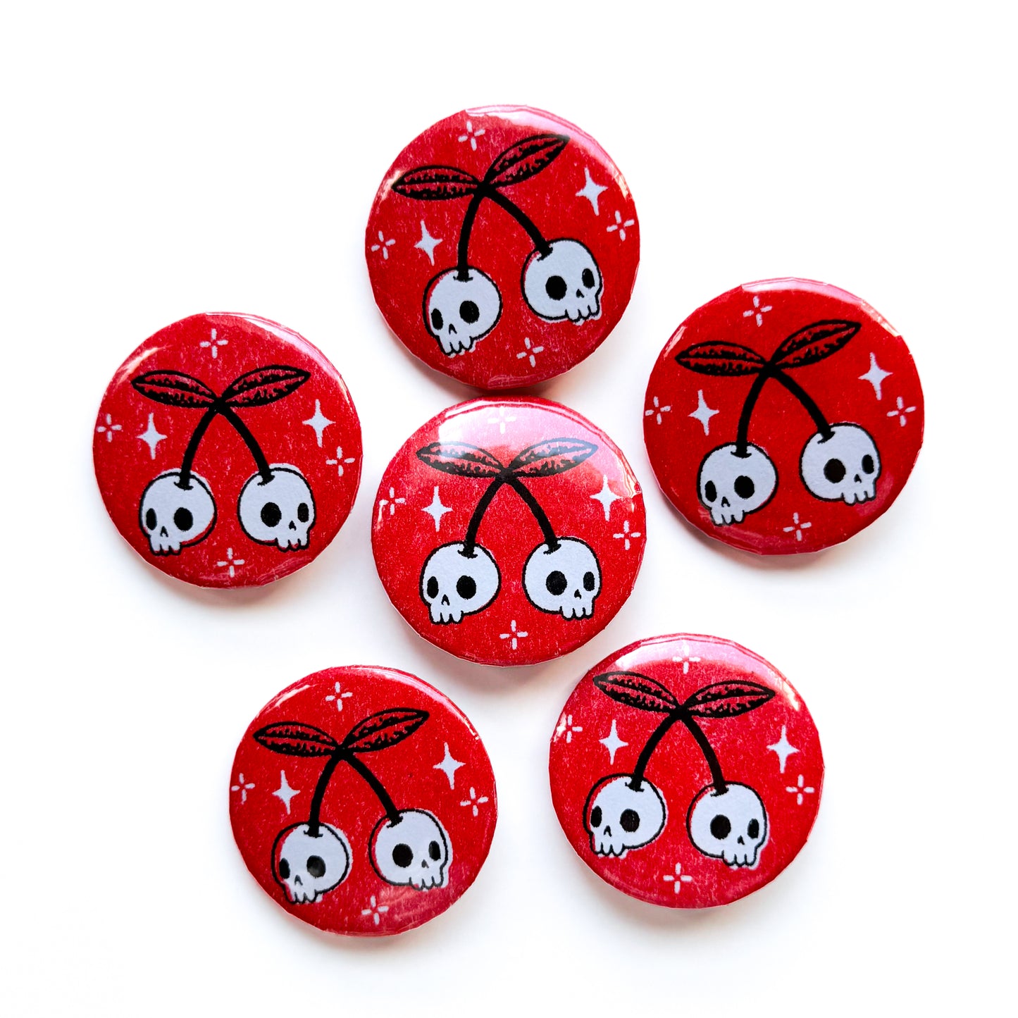 SKULL CHERRY BUTTON