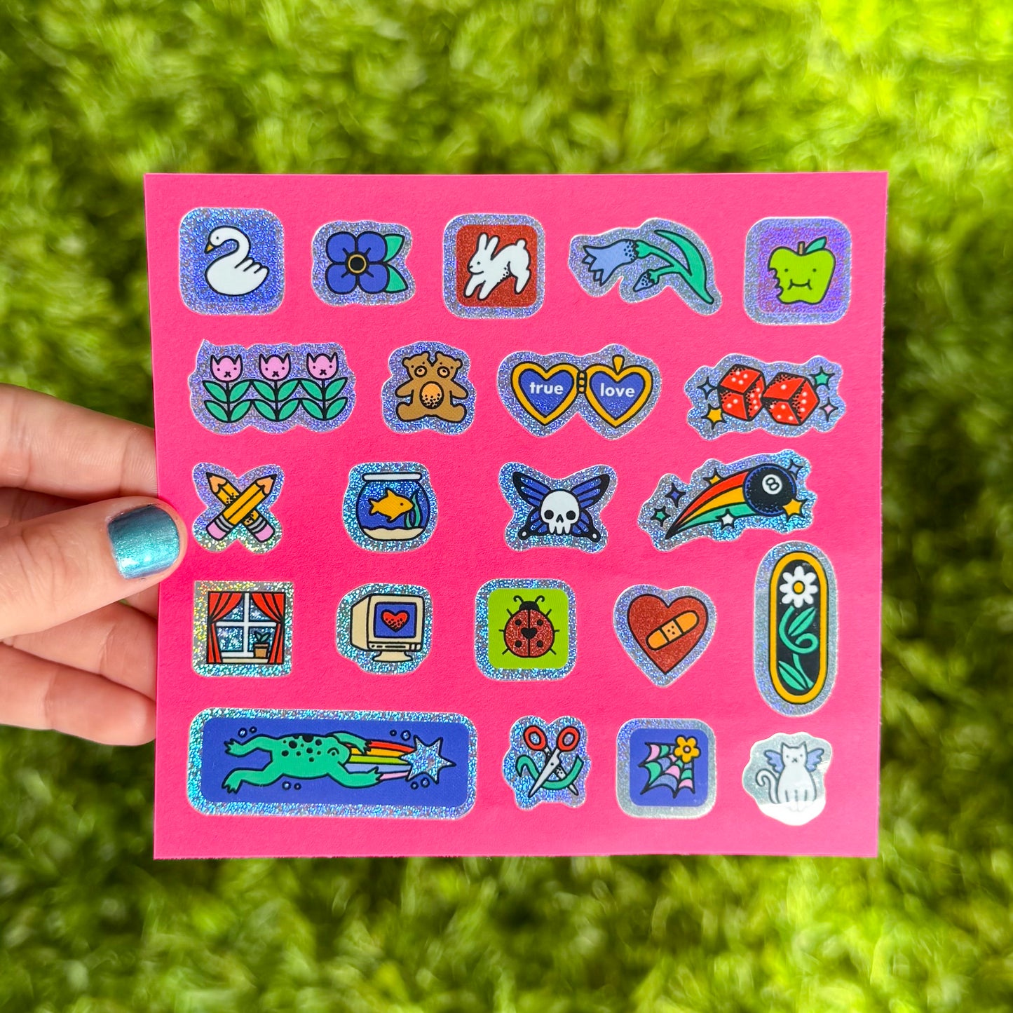 TINY GLITTER STICKER SHEET