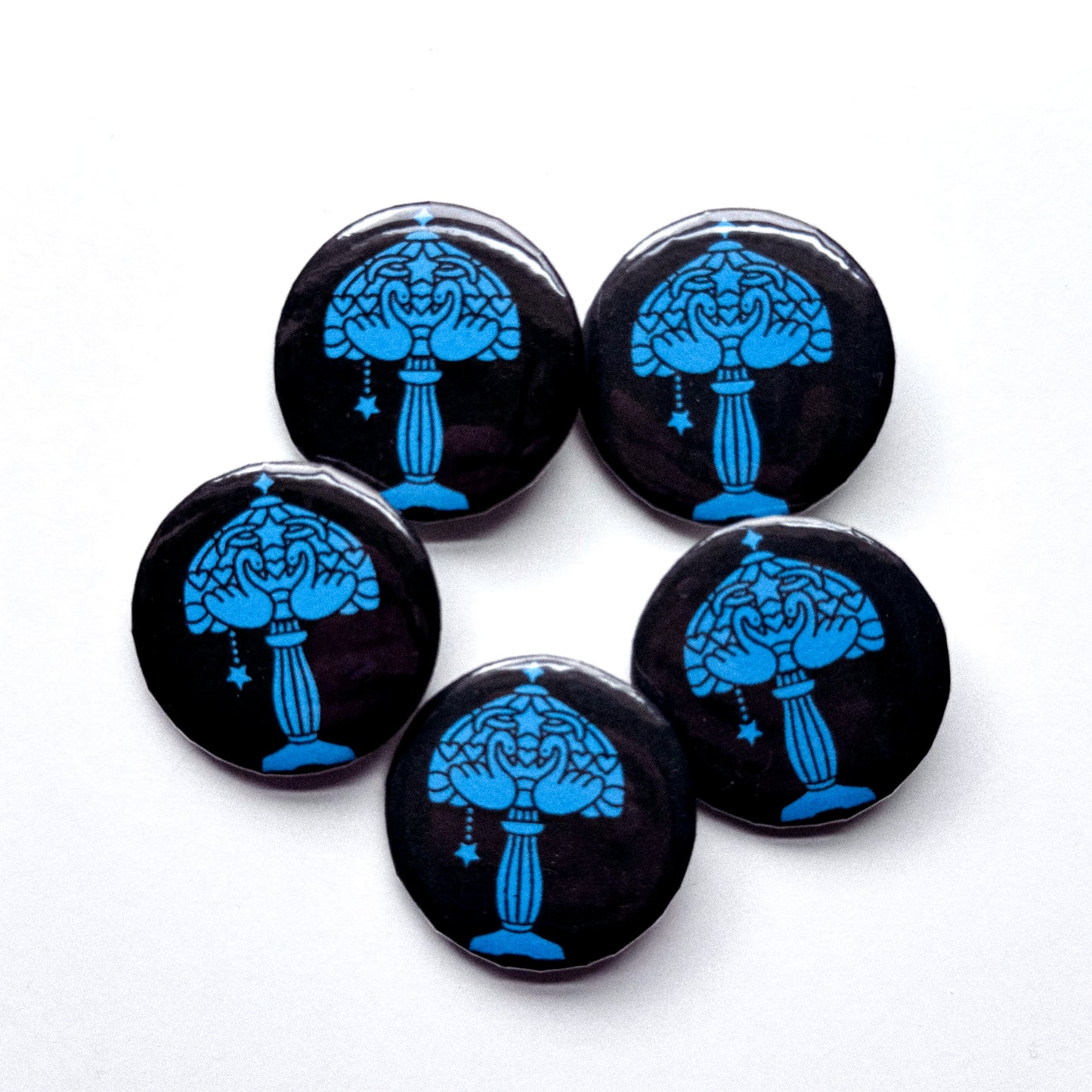 LAMP PINBACK BUTTON