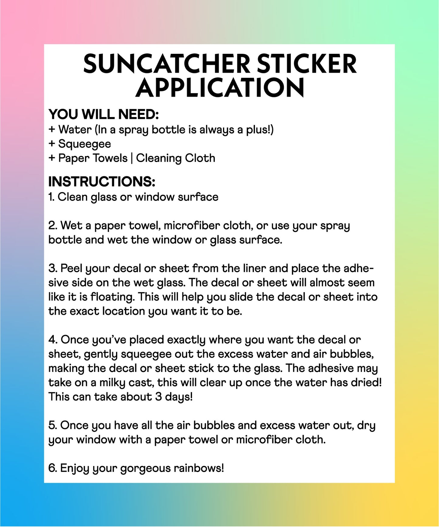 LAMP SUNCATCHER STICKER