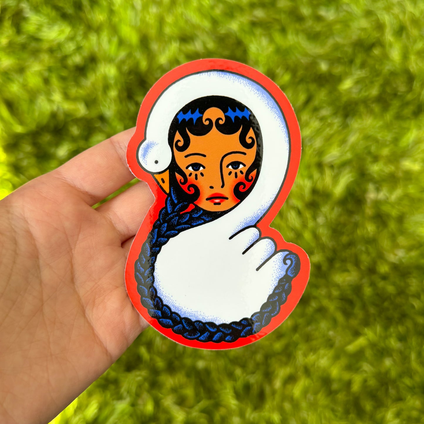 SWAN GIRL STICKER