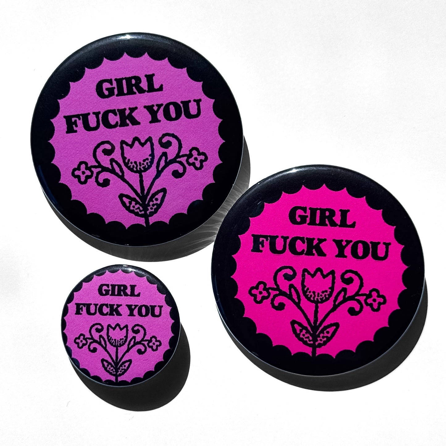 GIRL PINBACK BUTTON