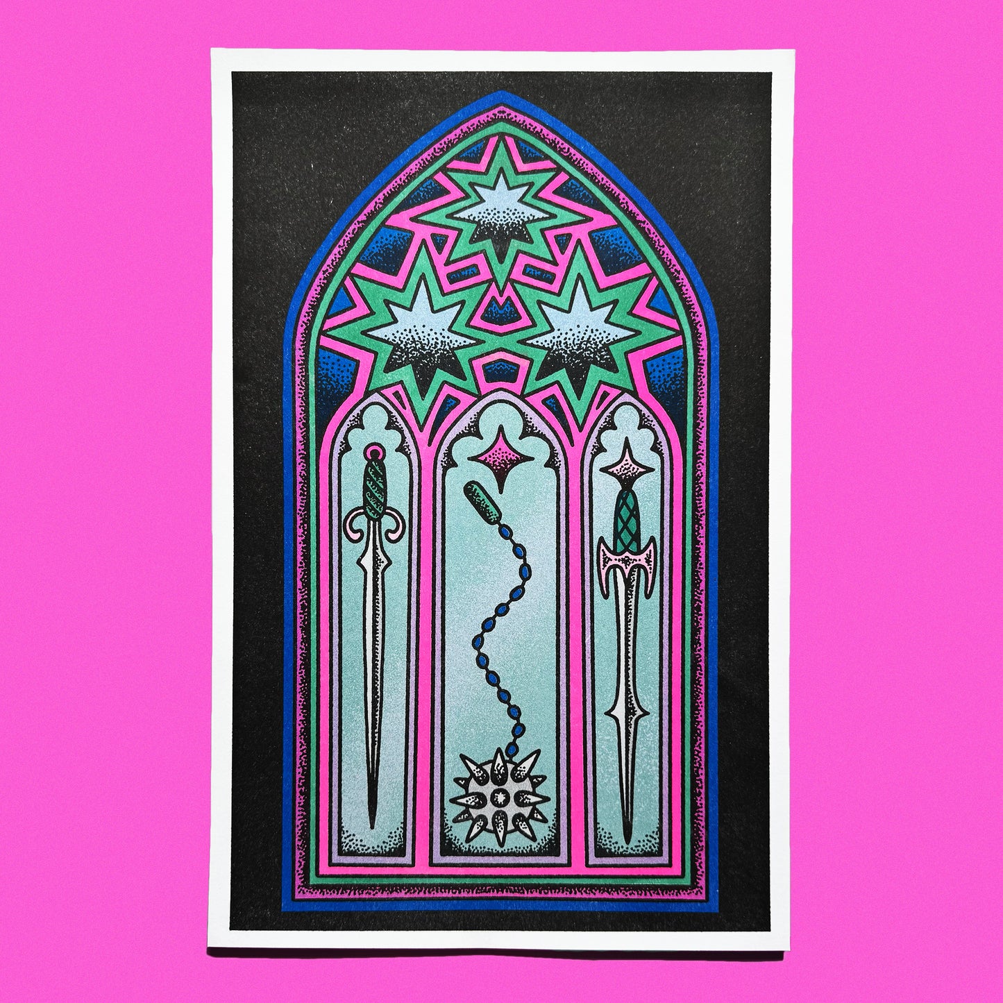 MEDIEVAL WINDOW PRINT