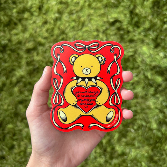 COOL TEDDY BEAR STICKER