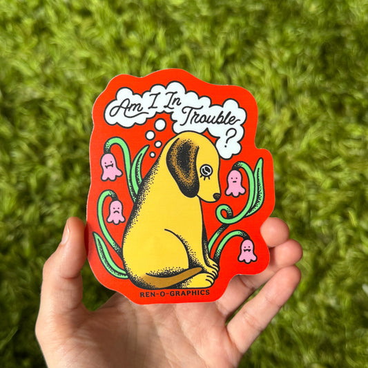 DOG TROUBLE STICKER