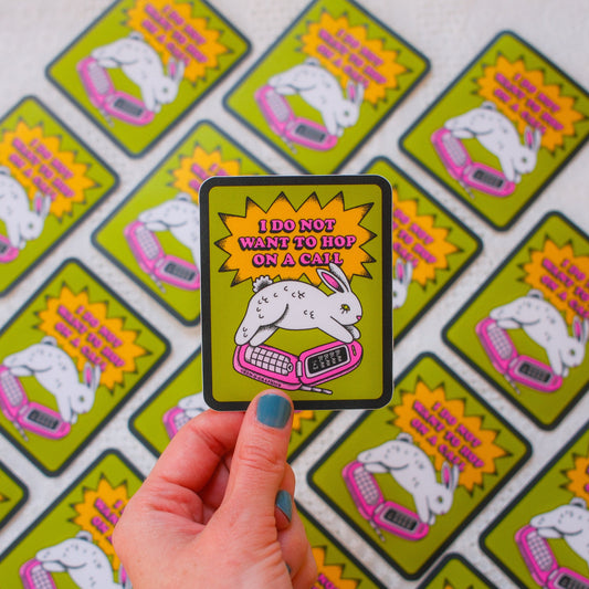 HOP ON A CALL STICKER
