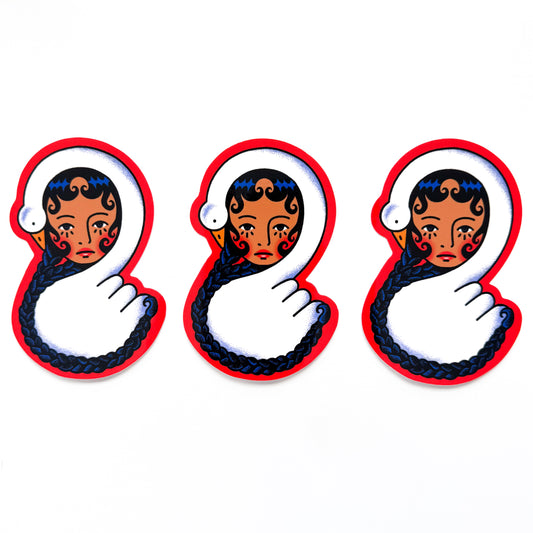 SWAN GIRL STICKER