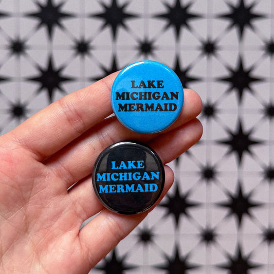 LAKE MICH MERMAID BUTTON