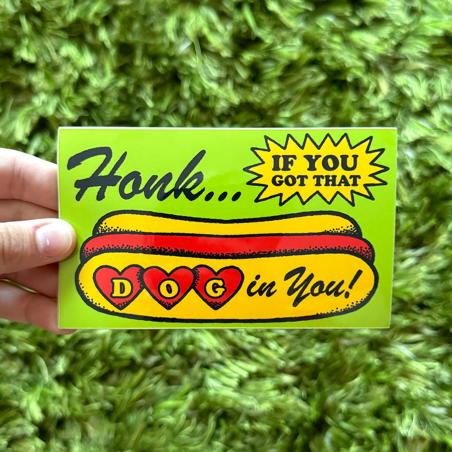 HOT DOG BUMPER STICKER