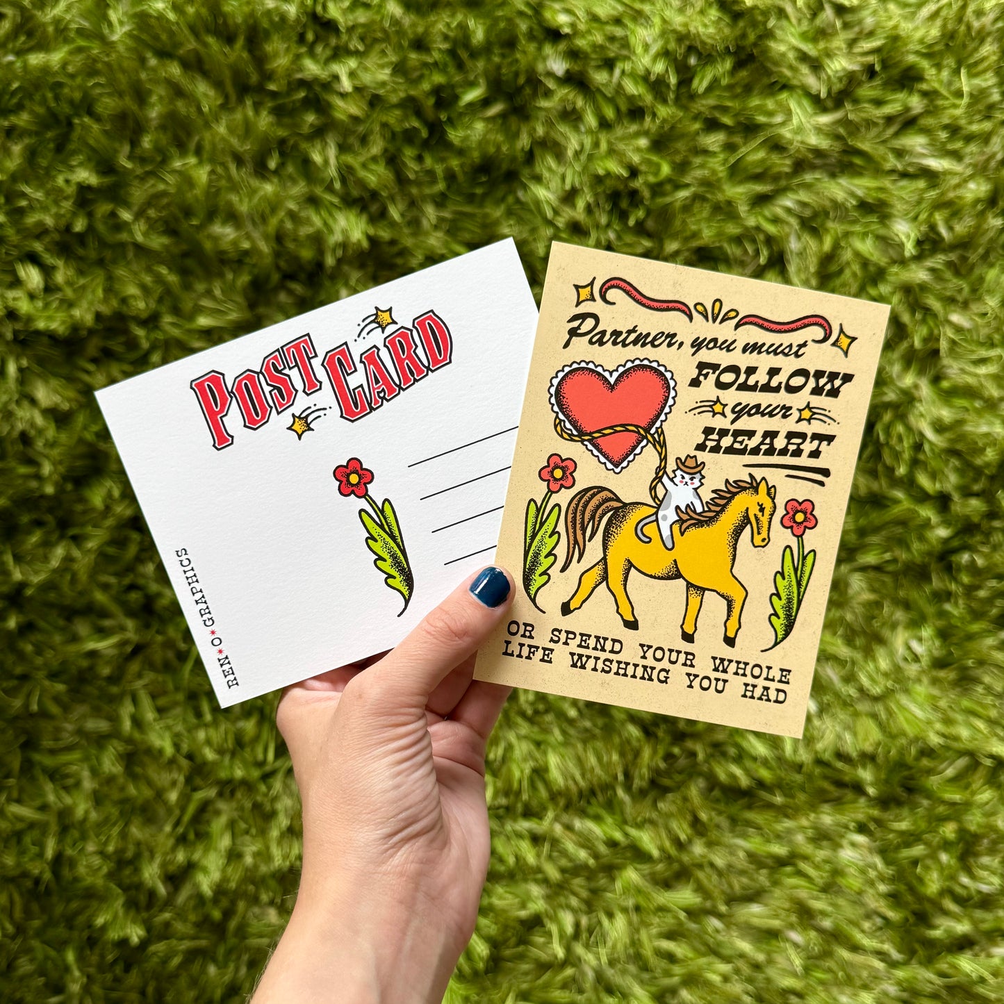 FOLLOW YOUR HEART POSTCARD PRINT