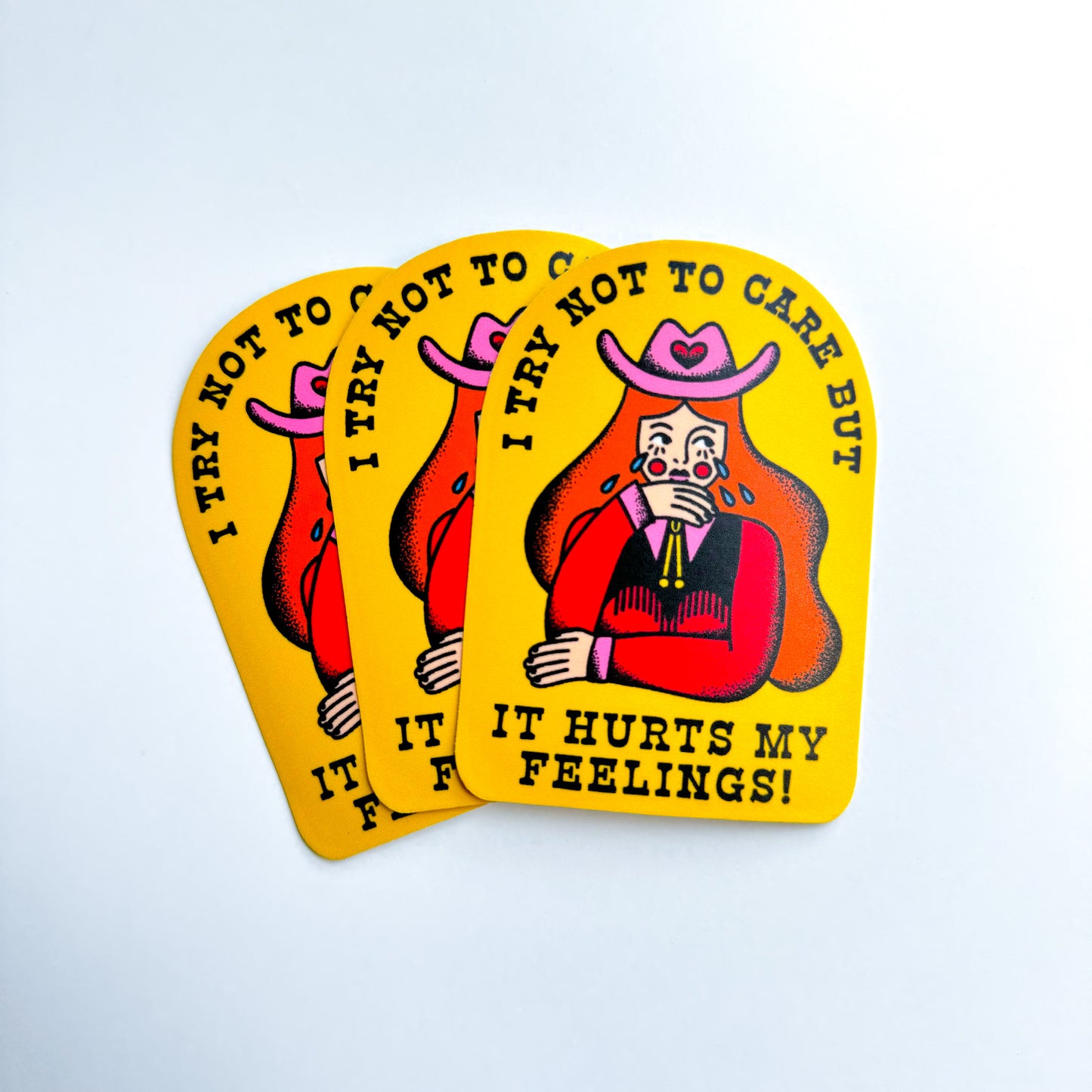 HURT FEELINGS COWGIRL STICKER