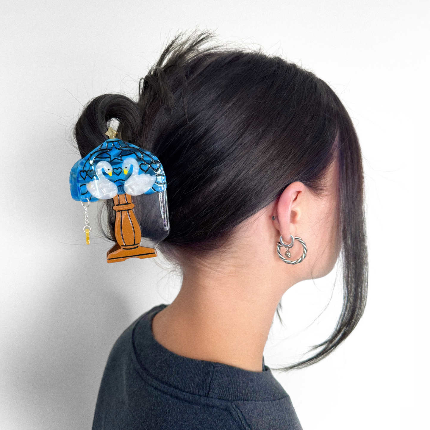 SWAN LAMP HAIR CLAW CLIP