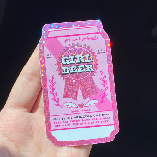 GIRL BEER STICKER