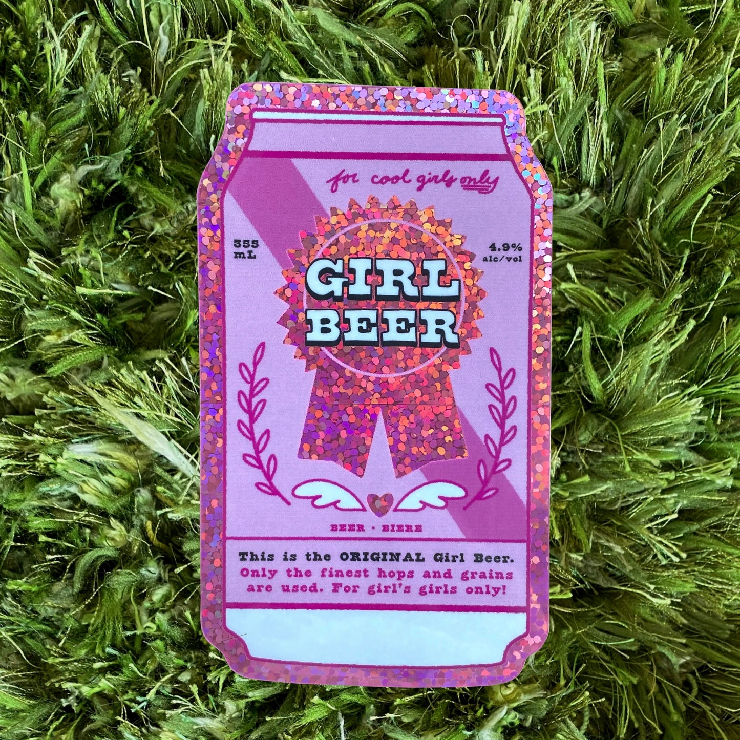 GIRL BEER STICKER