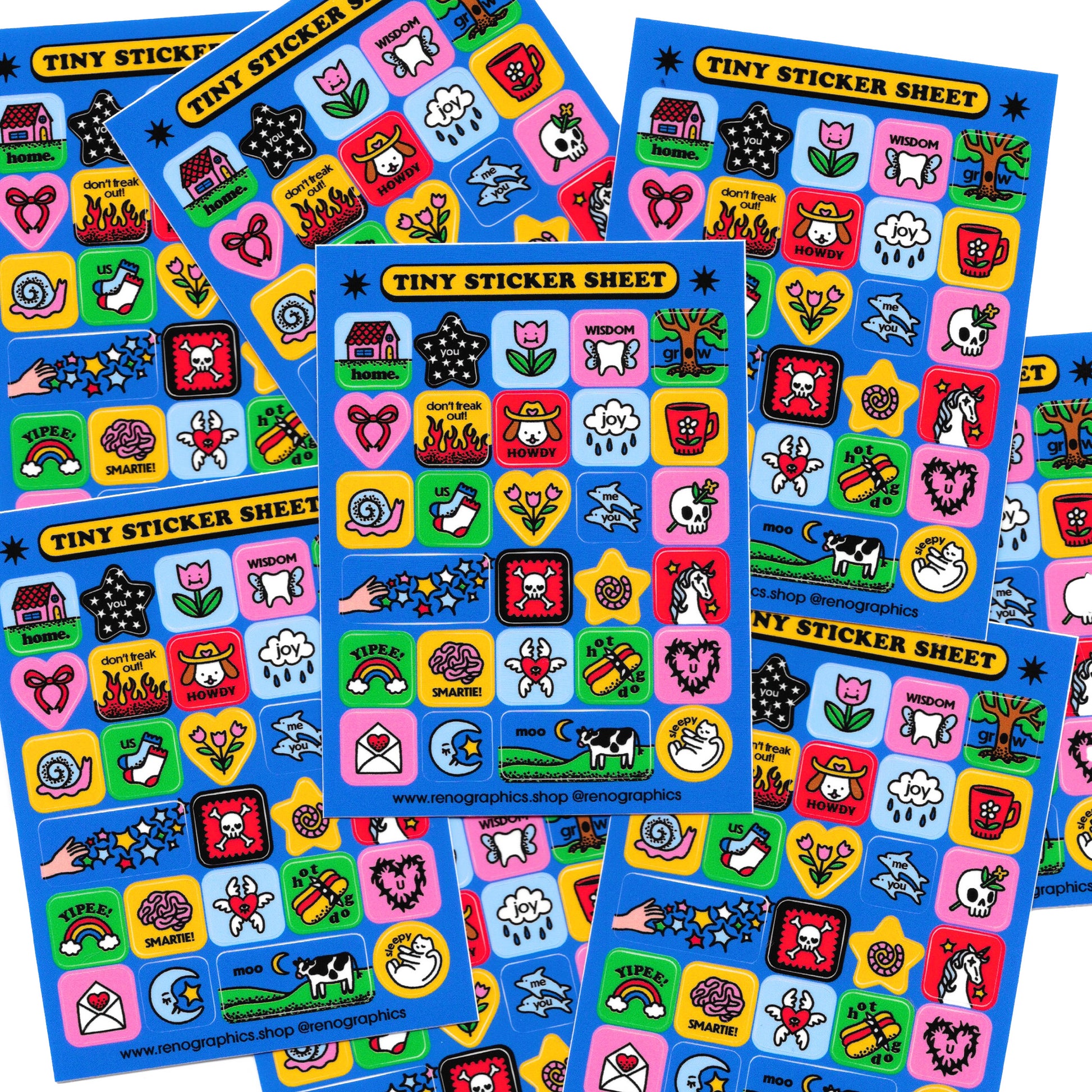 Large Mini Sticker TINY STICKER SHEET – REN-O-GRAPHICS
