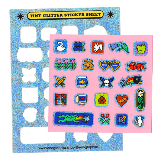 TINY GLITTER STICKER SHEET