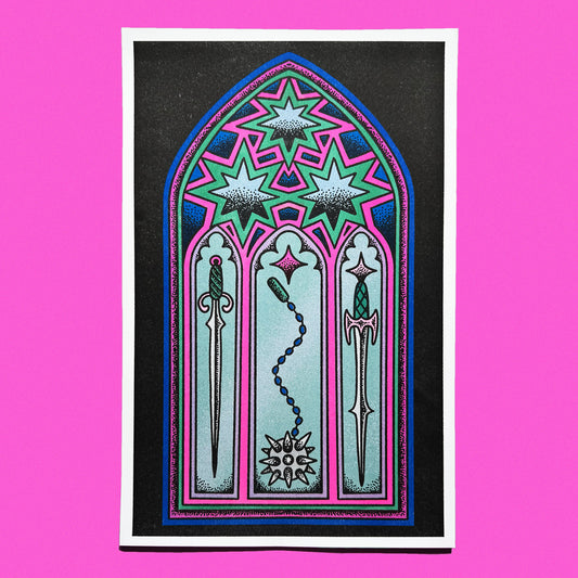 MEDIEVAL WINDOW PRINT